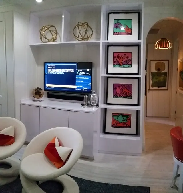 Custom TV wall unit in Miami home — project 1